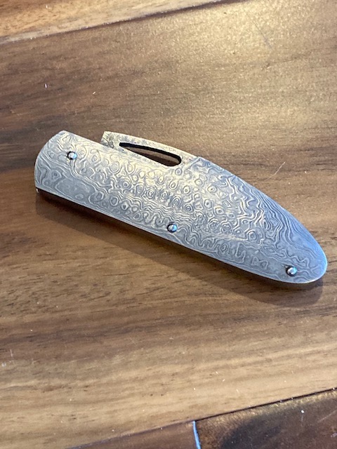 Purdey Damascus Steel Sidelock Folding Knife